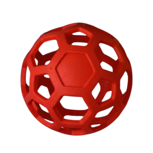 Talking Dog Club Pop Hollow Elastic Interactive Busy Ball Toy for Dogs (Red)