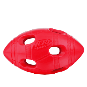Nerf Bash Treat Football Toy for Dogs (Red)