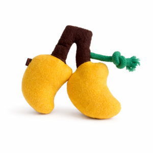 Pawgypets Mango Plush with Rope Toy for Dogs (Yellow)
