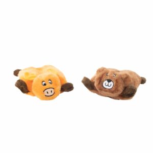Zippy Paws Squeakie Pads Bear & Moose Plush Toy for Dogs