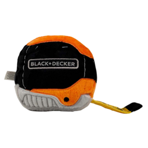 Black & Decker 3D Tape Measure Plush Toy for Dogs (Black)