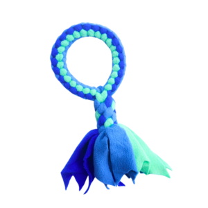 For The Love Of Dog Tug O Loop Chew Toy for Dogs (Blue/Green)