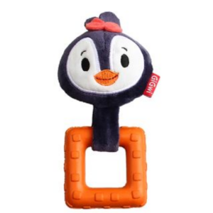 GiGwi Suppa Puppa Penguin Squeaker inside Plush TPR Toy for Dogs
