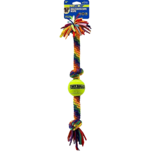Petsport Kaleidoscope Rope Tug Ball for Dogs