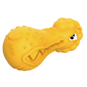 GiGwi Dumbbell Lion Heads Toy for Dogs (Yellow)