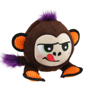 GiGwi Plush JUMBALL Monkey Toy for Dogs (Brown)
