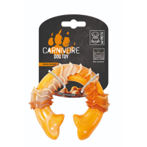 M Pets Carnivore Ring Bone Bacon Scented Chew Toy for Dogs (Yellow)