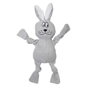 Barkbutler x Fofos Fluffy Rabbit Toy for Dogs (Grey)