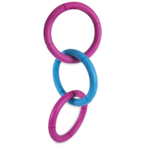 JW Invincible Chains Triple Toy for Dogs (Blue/Pink)