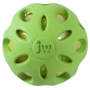 JW Crackle Heads Crackle Ball Toy for Dogs (Green)