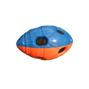 Nerf Bash Squeak and Crunch Football Toy for Dogs (Blue/Orange)