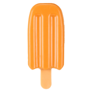 Basil Ice Cream Shaped Cool Lick Silicon Chew Toy for Dogs (Orange)
