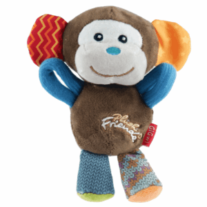 GiGwi Plush Friendz Monkey Squeaker Inside Plush Toy for Dogs