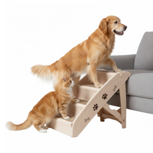 Skatrs 4 Step Easy Access Pet Stairs for Dogs & Cats