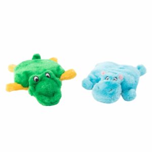 Zippy Paws Squeakie Pads Hippo & Aligator Plush Toy for Dogs