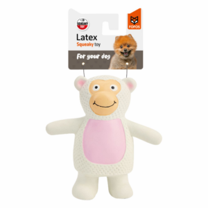 Barkbutler x Fofos Latex Monkey Squeaky Toy for Dogs (Grey)