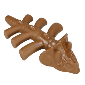 Talking Dog Club Dinosaur Nylon Bone Heavy Chew Toy for Dogs (Brown)