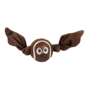 Talking Dog Club Owl Ball with Wings Toy for Dogs (Brown)