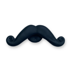 Talking Dog Club Moustache Squeaky Toy for Dogs (Black)