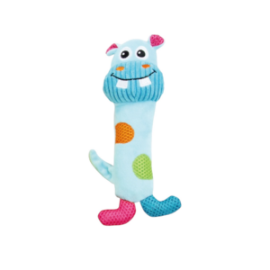 Talking Dog Club Baby Hippo Stick Plush Toy for Dogs (Blue)
