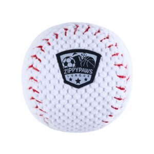 Zippy Paws SportsBallz Baseball Plush Toy for Dogs