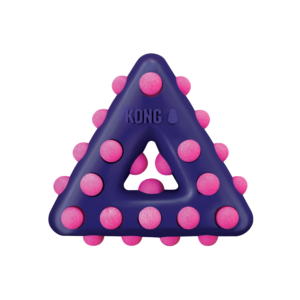 Kong Dotz Triangle Toy for Dogs (Purple & Pink)