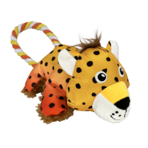 Kong Cozie Tuggz Cheetah Toy for Dogs (Yellow)