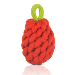 Pawpourri Fruit Shaped Rope Toy for Dogs (Red)